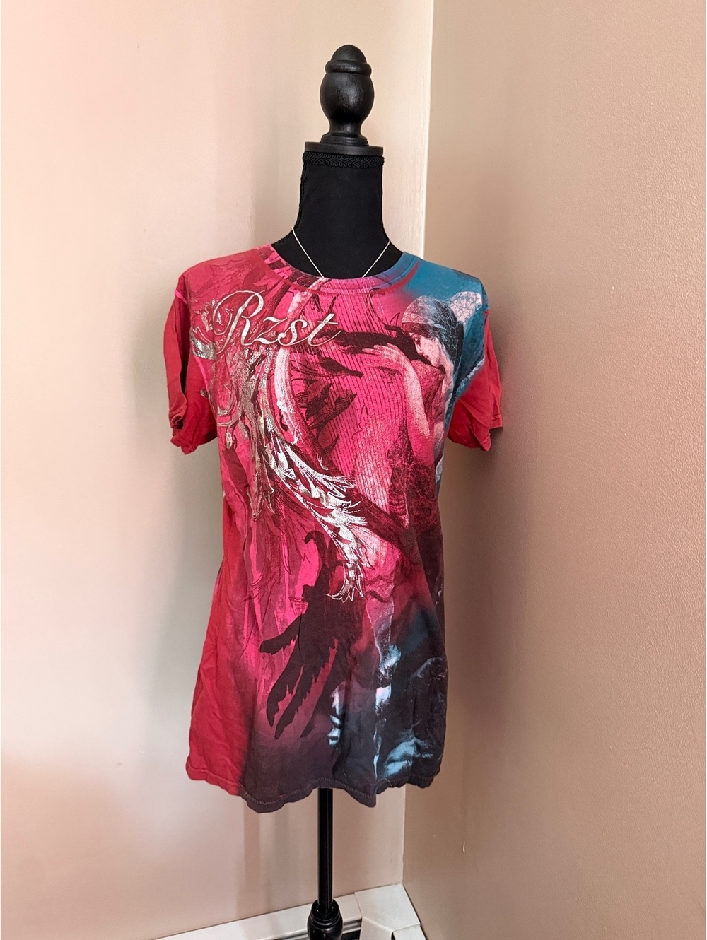Rzst Y2K Graphic Print Short Sleeve Tee XL